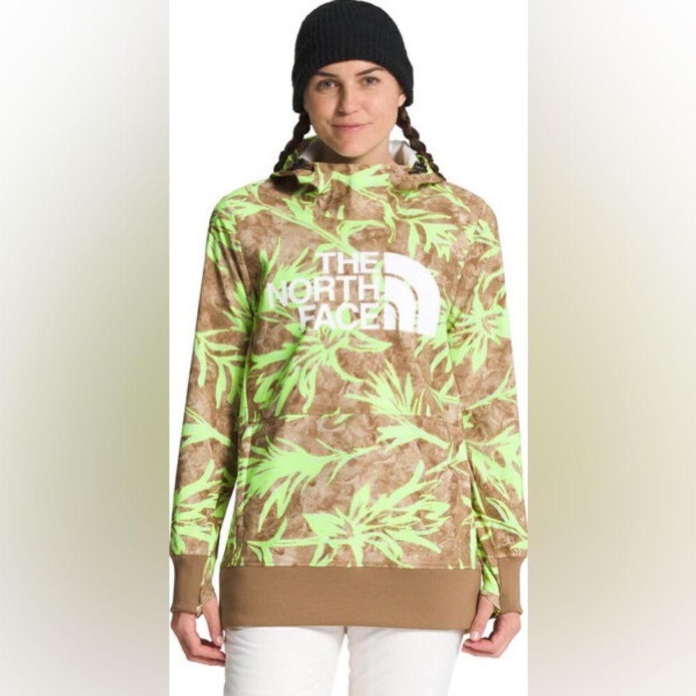 NWT-The North Face-Tekno Pullover Hoodie Utility Brown Prairie Paintbrush-Medium